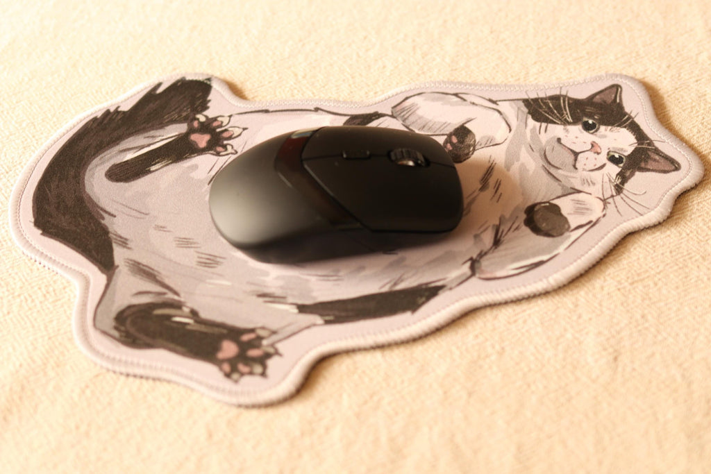 Chonky Cat Mousepad 28x20cm | Seamed edge | Non-slip rubber base | Cat lovers