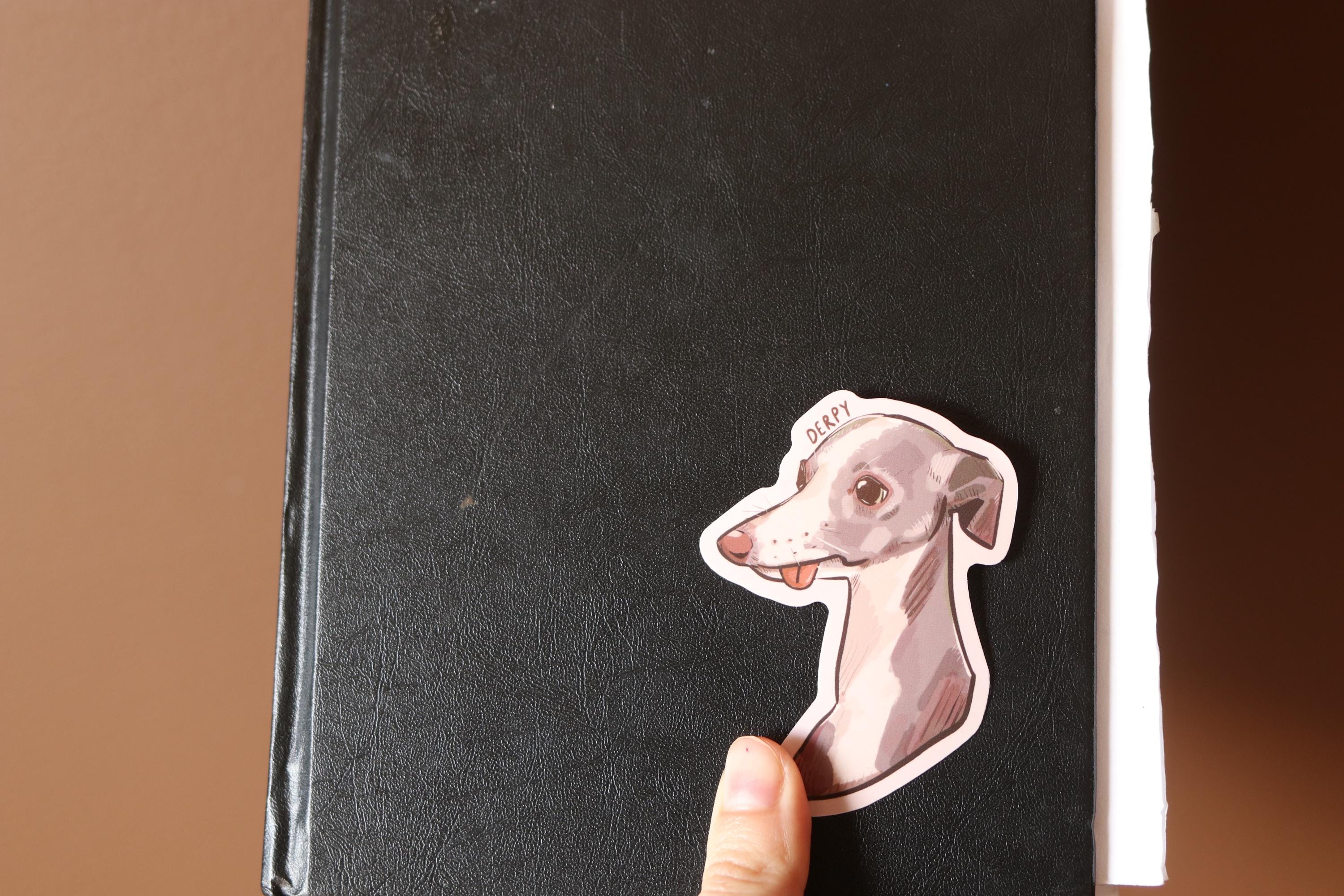 Derpy Whippet Sticker | Dog Vinyl Decal