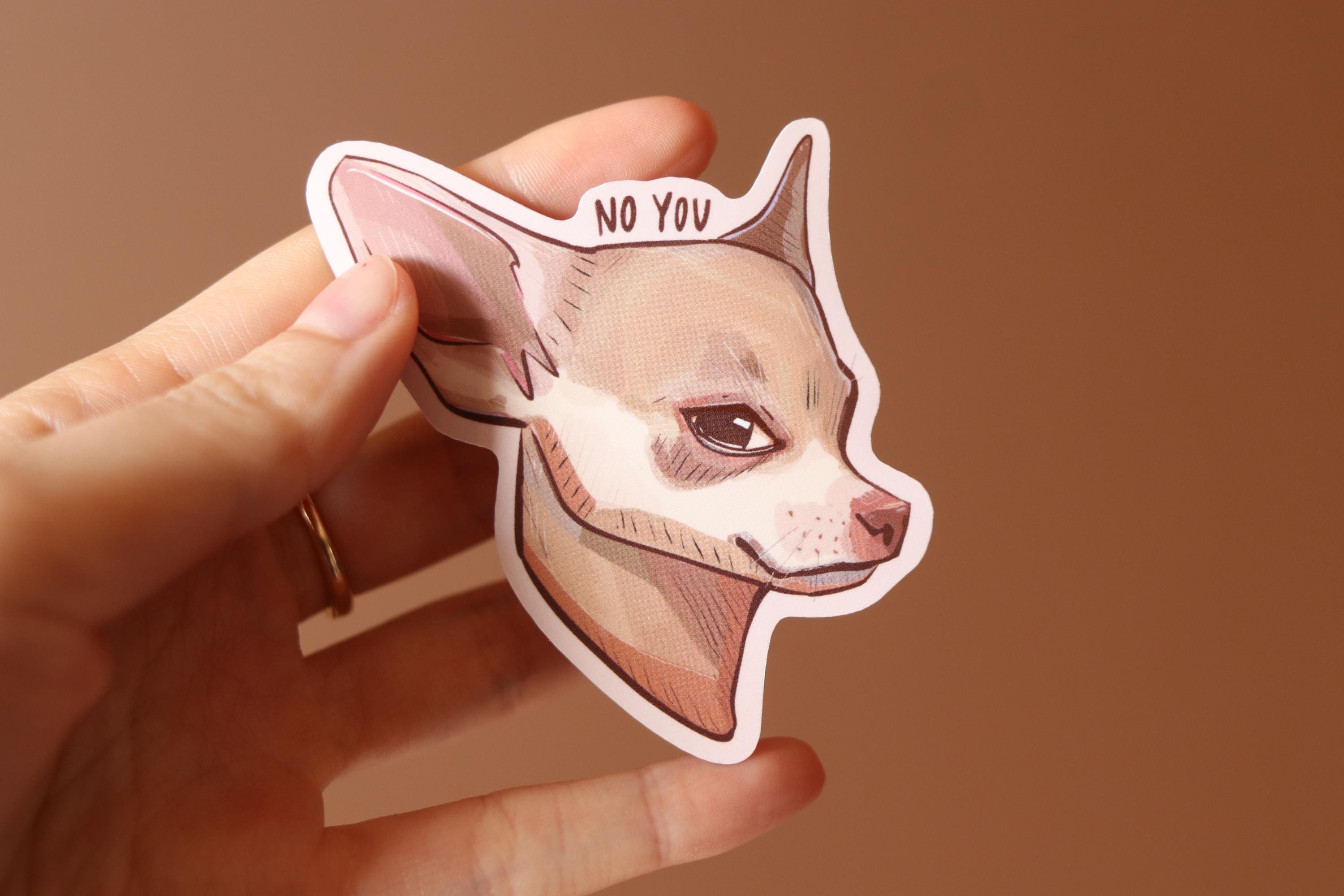 Sassy Chihuahua Vinyl Sticker: Dog Laptop Decal