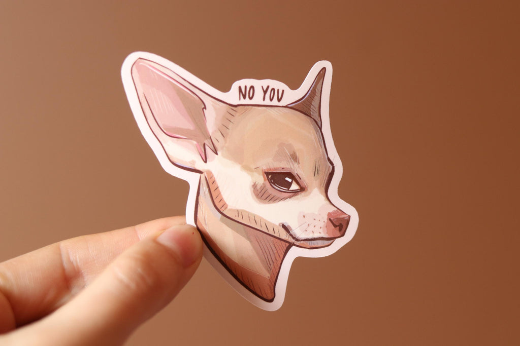 Sassy Chihuahua Vinyl Sticker: Dog Laptop Decal