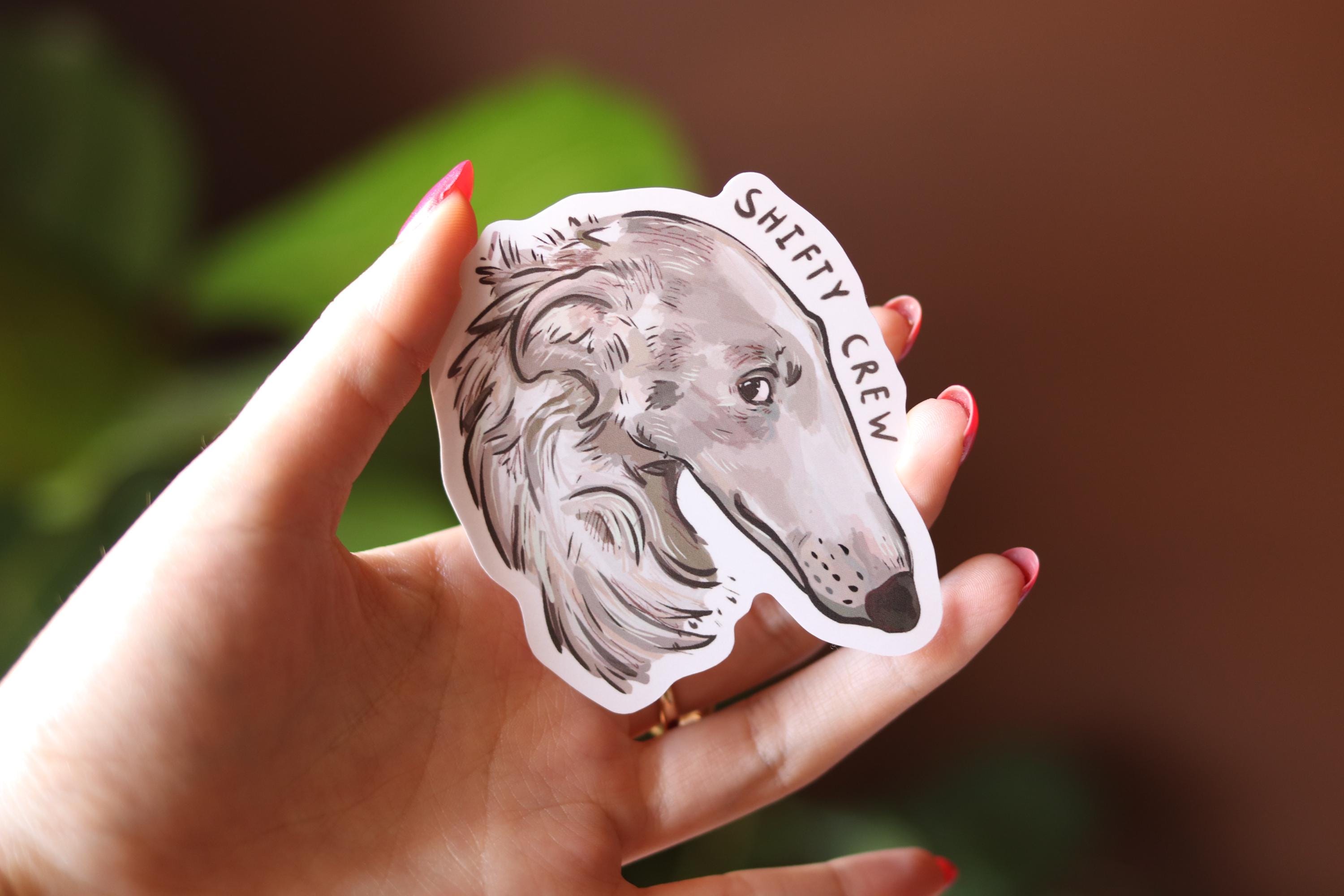 Borzoi Vinyl Sticker: "Shifty Crew" Meme Decal
