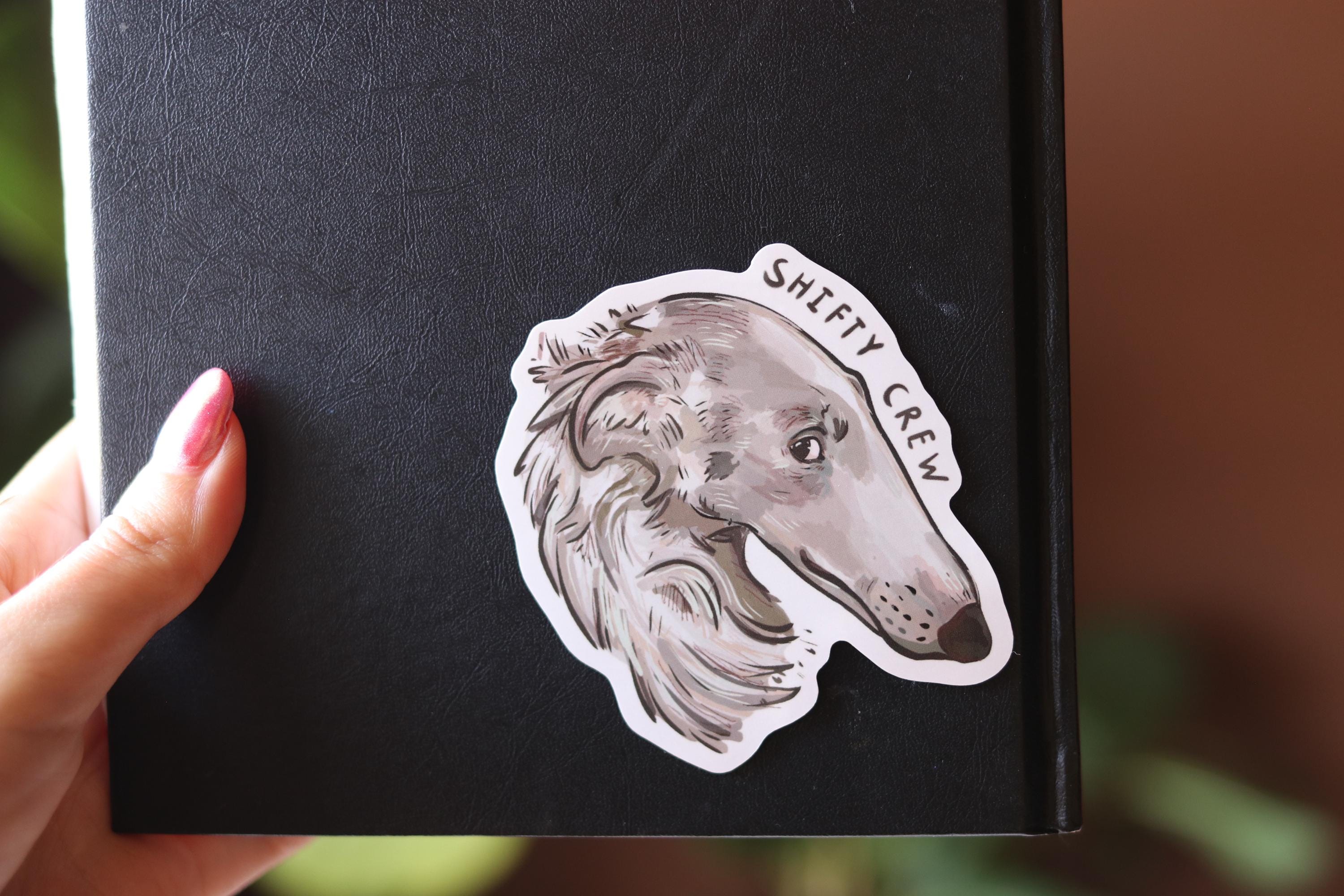 Borzoi Vinyl Sticker: "Shifty Crew" Meme Decal