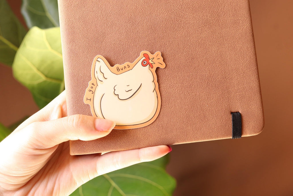 Big Booty Chicken Vinyl Sticker | Funny Meme Decal