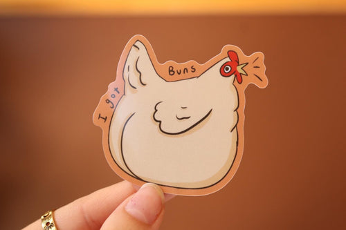 Big Booty Chicken Vinyl Sticker | Funny Meme Decal