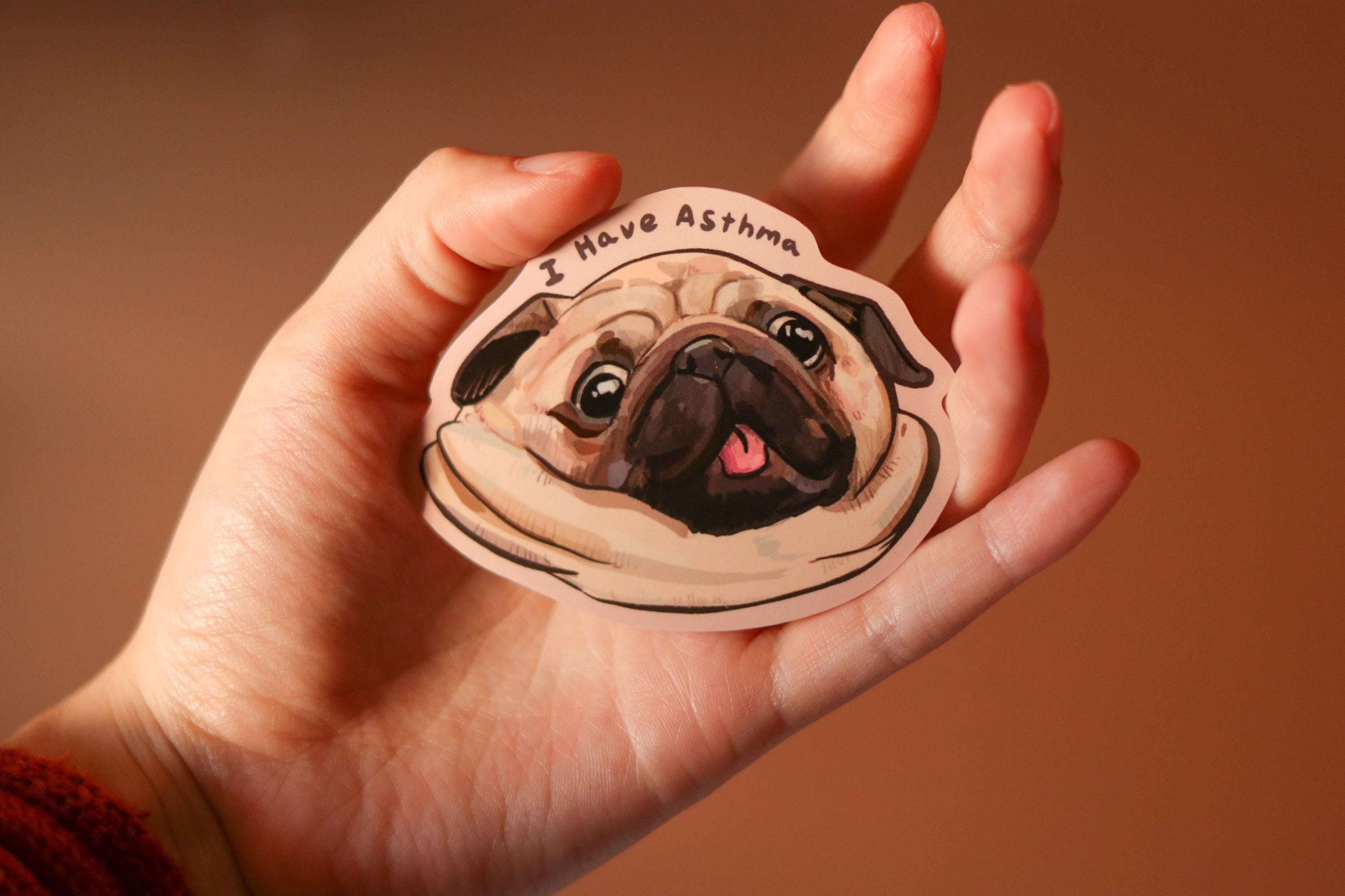 Chonky Pug Vinyl Sticker | Dog Laptop Decal