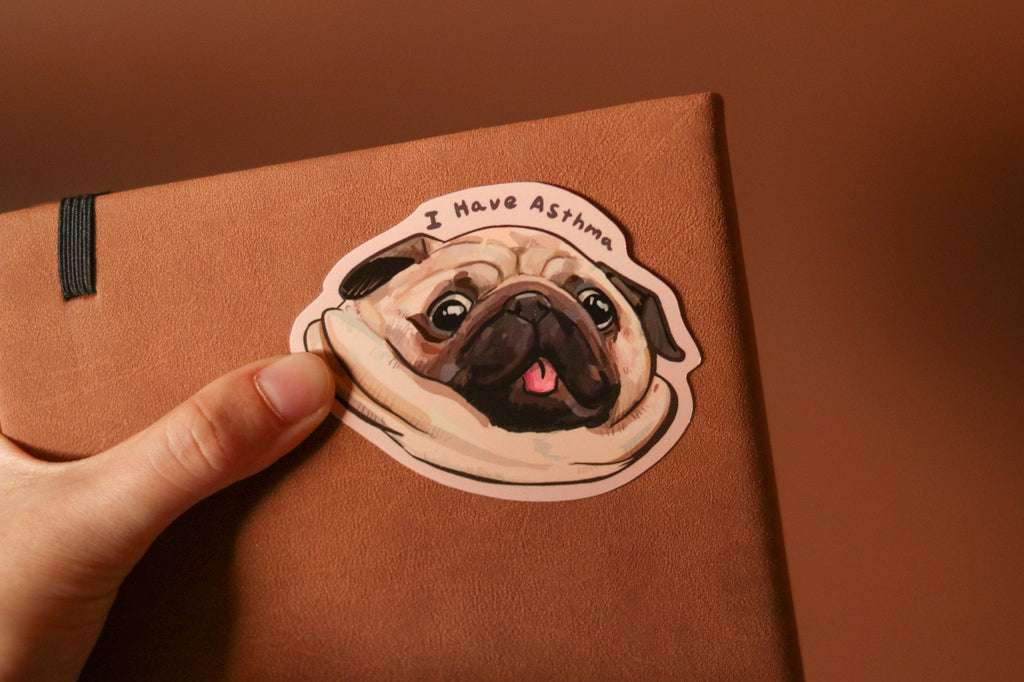 Chonky Pug Vinyl Sticker | Dog Laptop Decal