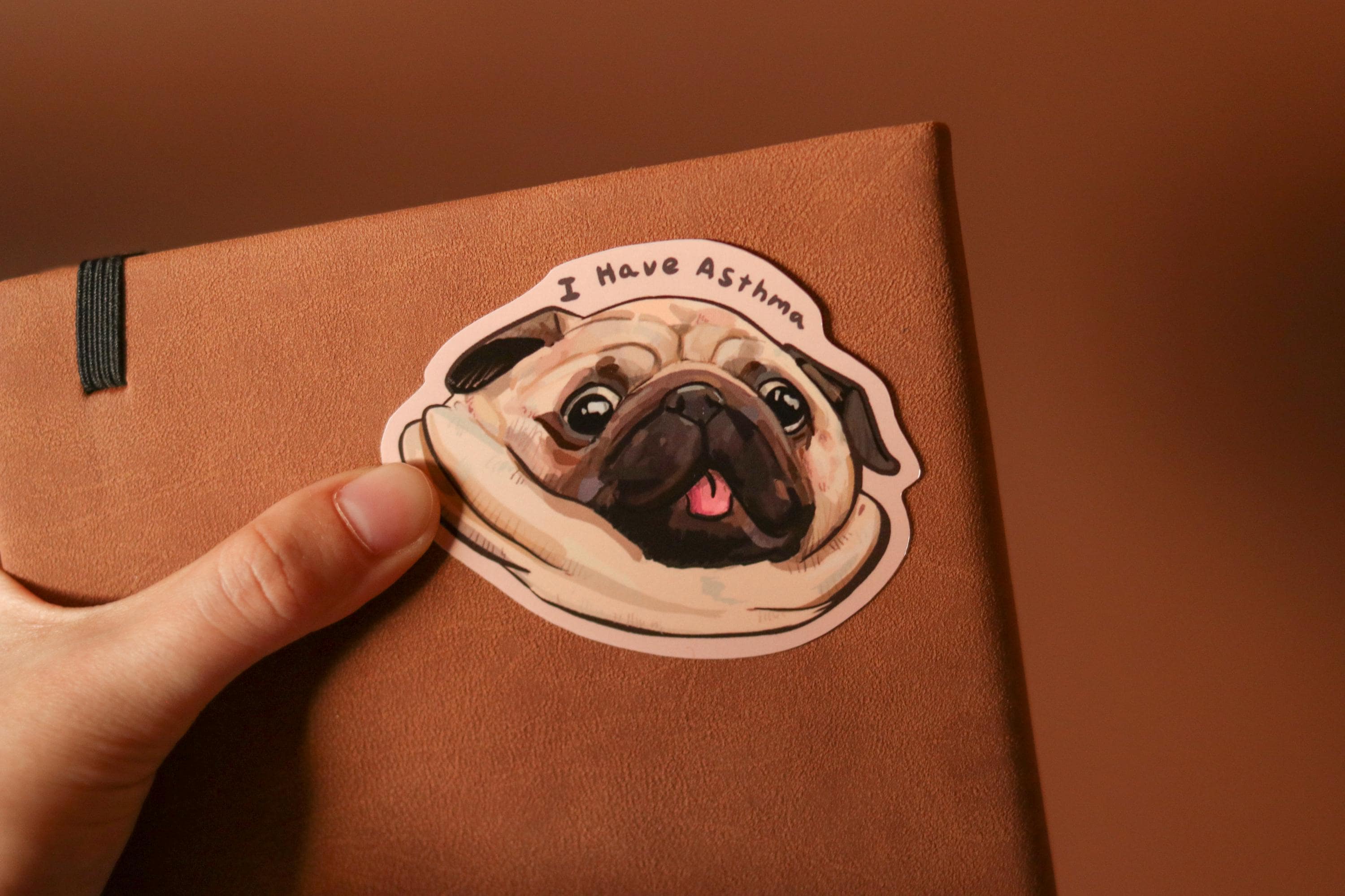 Chonky Pug Vinyl Sticker | Dog Laptop Decal