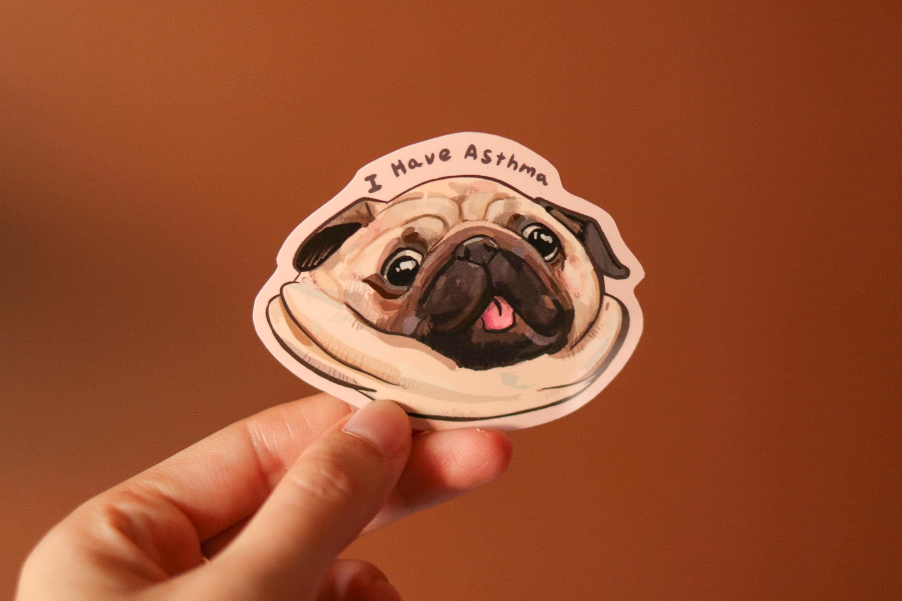 Chonky Pug Vinyl Sticker | Dog Laptop Decal