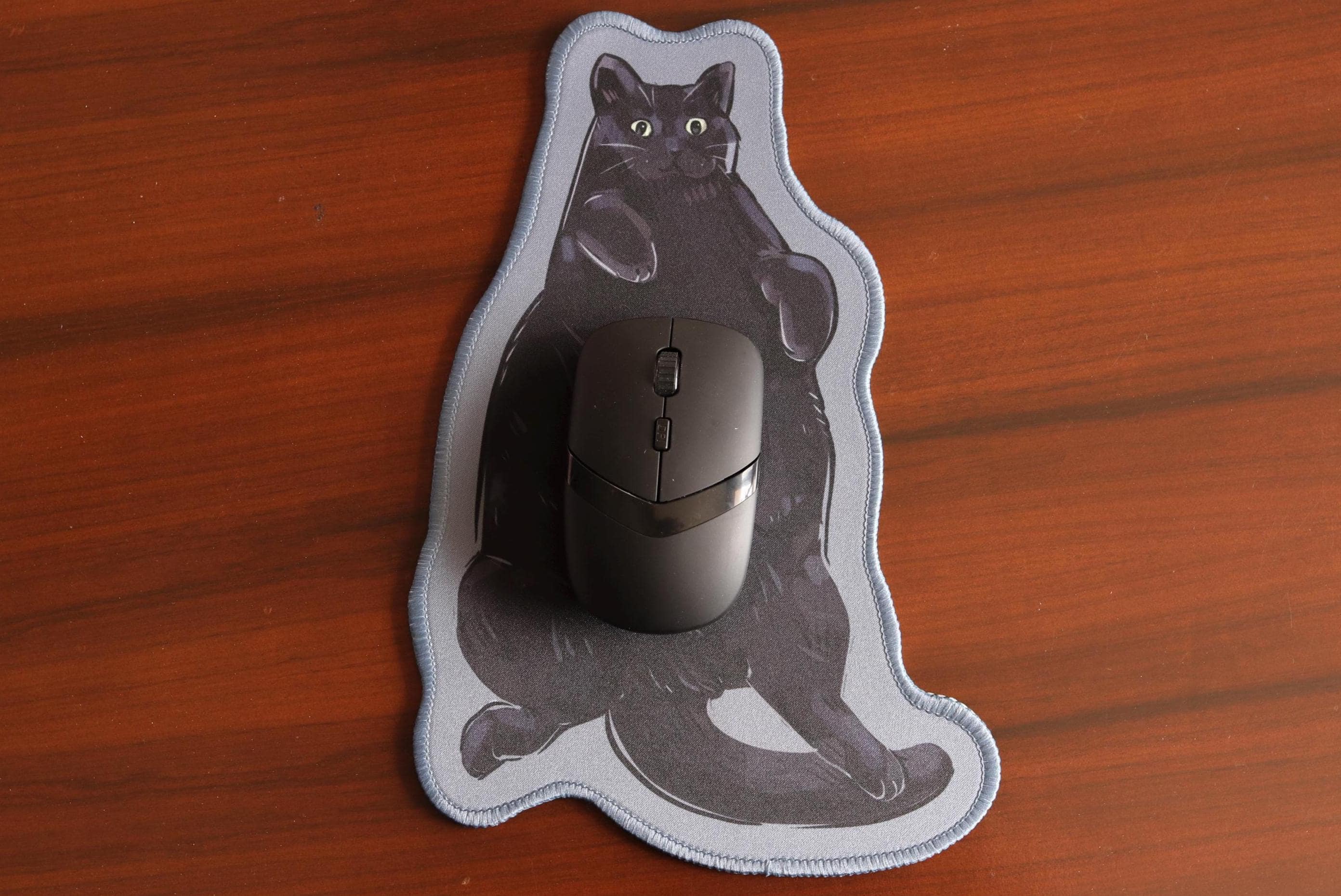 Chonky Orange Cat Mousepad 26x15cm | Seamed edge | Non-slip rubber base | Cat lovers