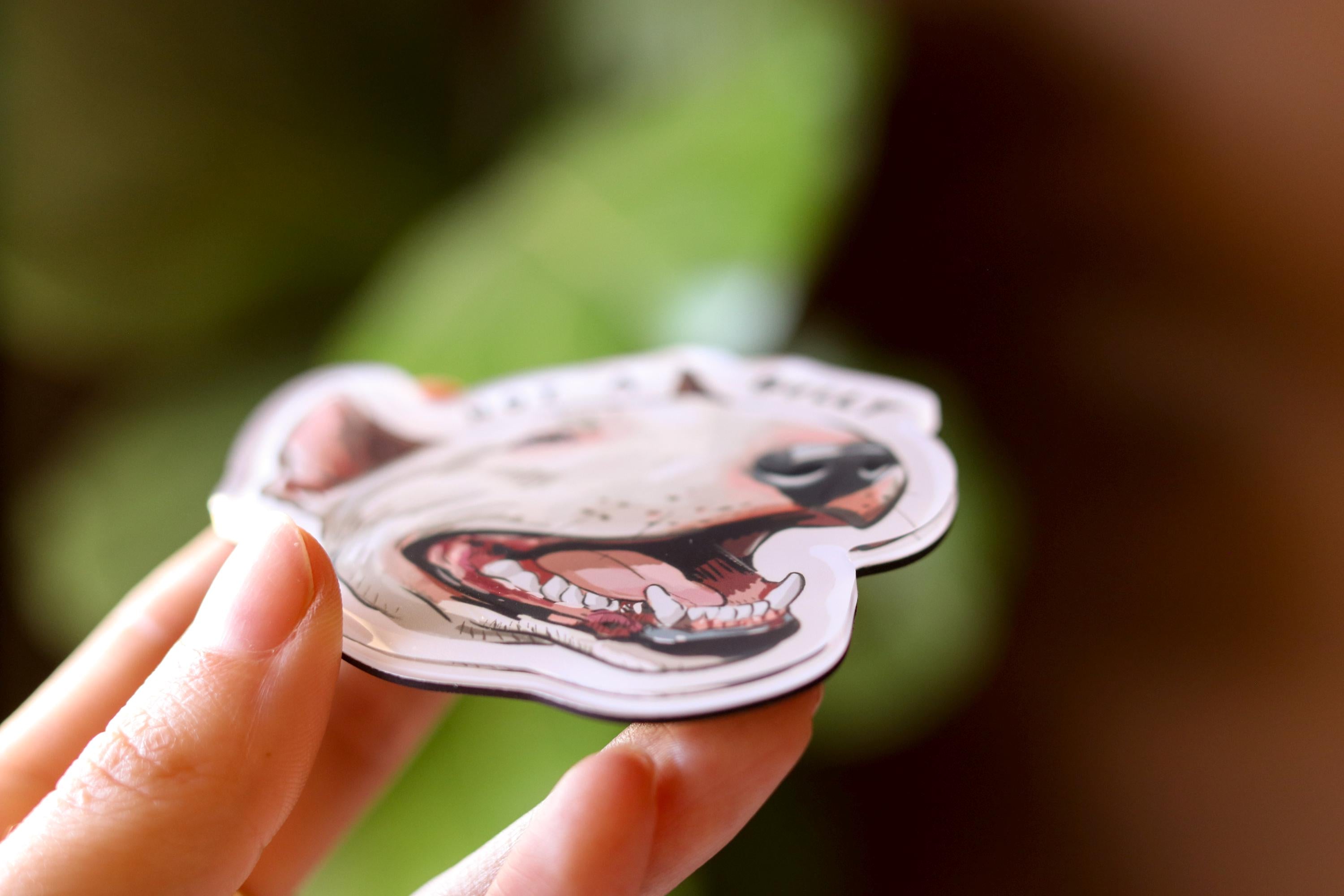 Happy Bull Terrier Magnet | Dog Themed Epoxy Magnet