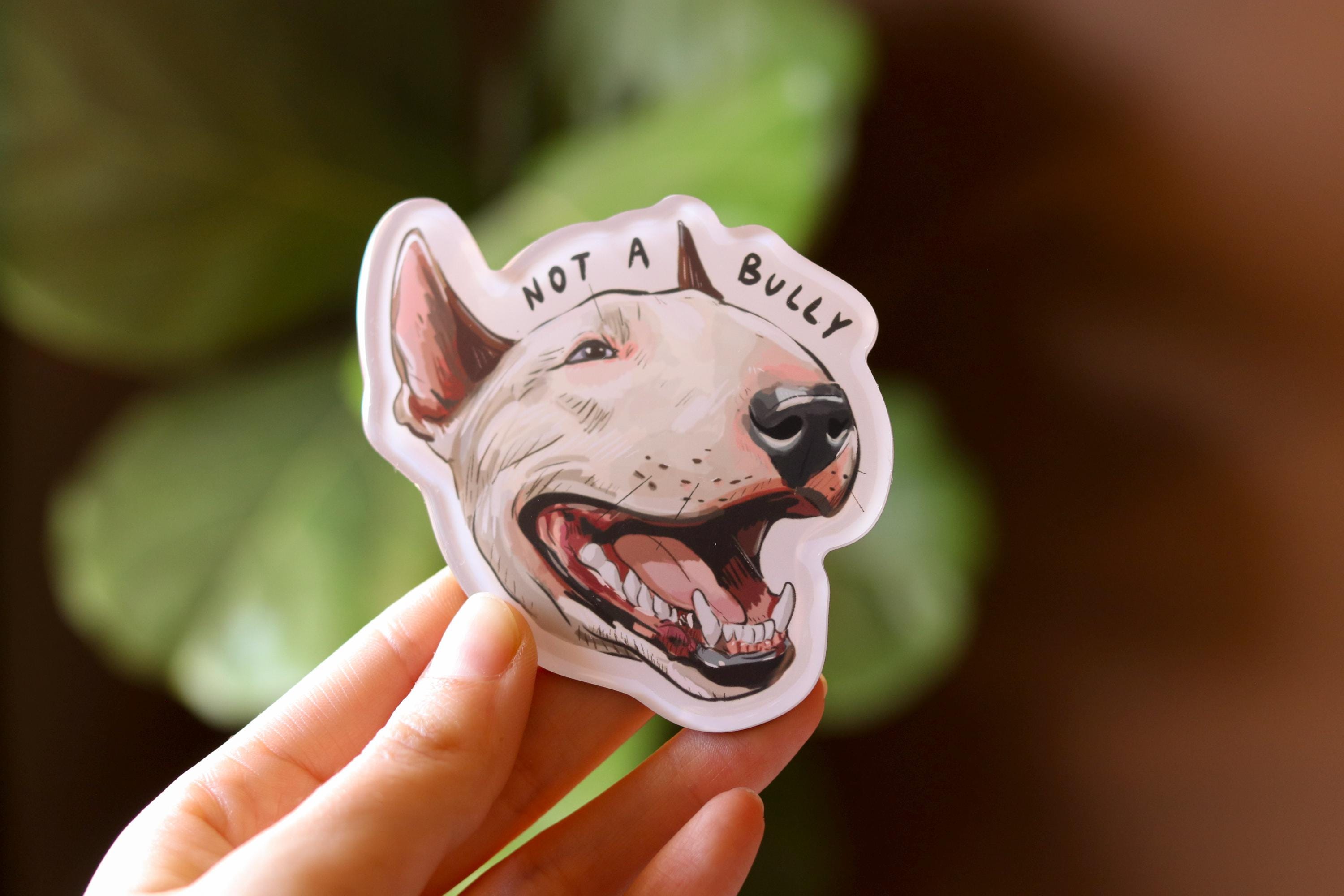 Happy Bull Terrier Magnet | Dog Themed Epoxy Magnet