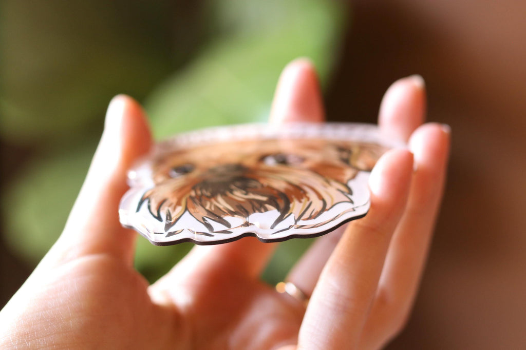 Brussels Griffon Magnet "What did you say?" | Dog themed Epoxy Magnet
