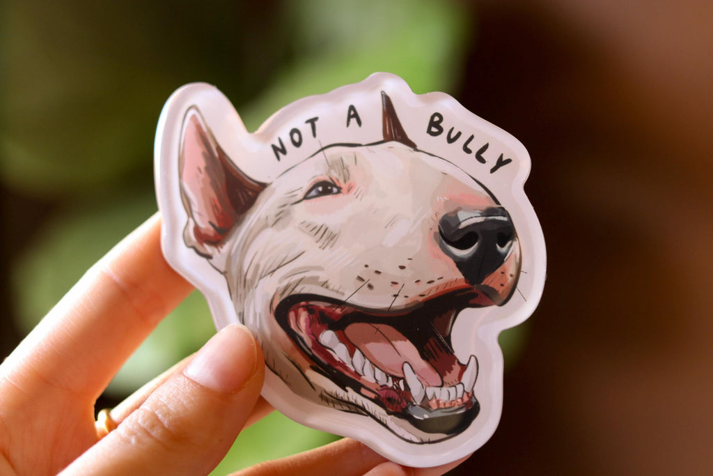 Happy Bull Terrier Magnet | Dog Themed Epoxy Magnet