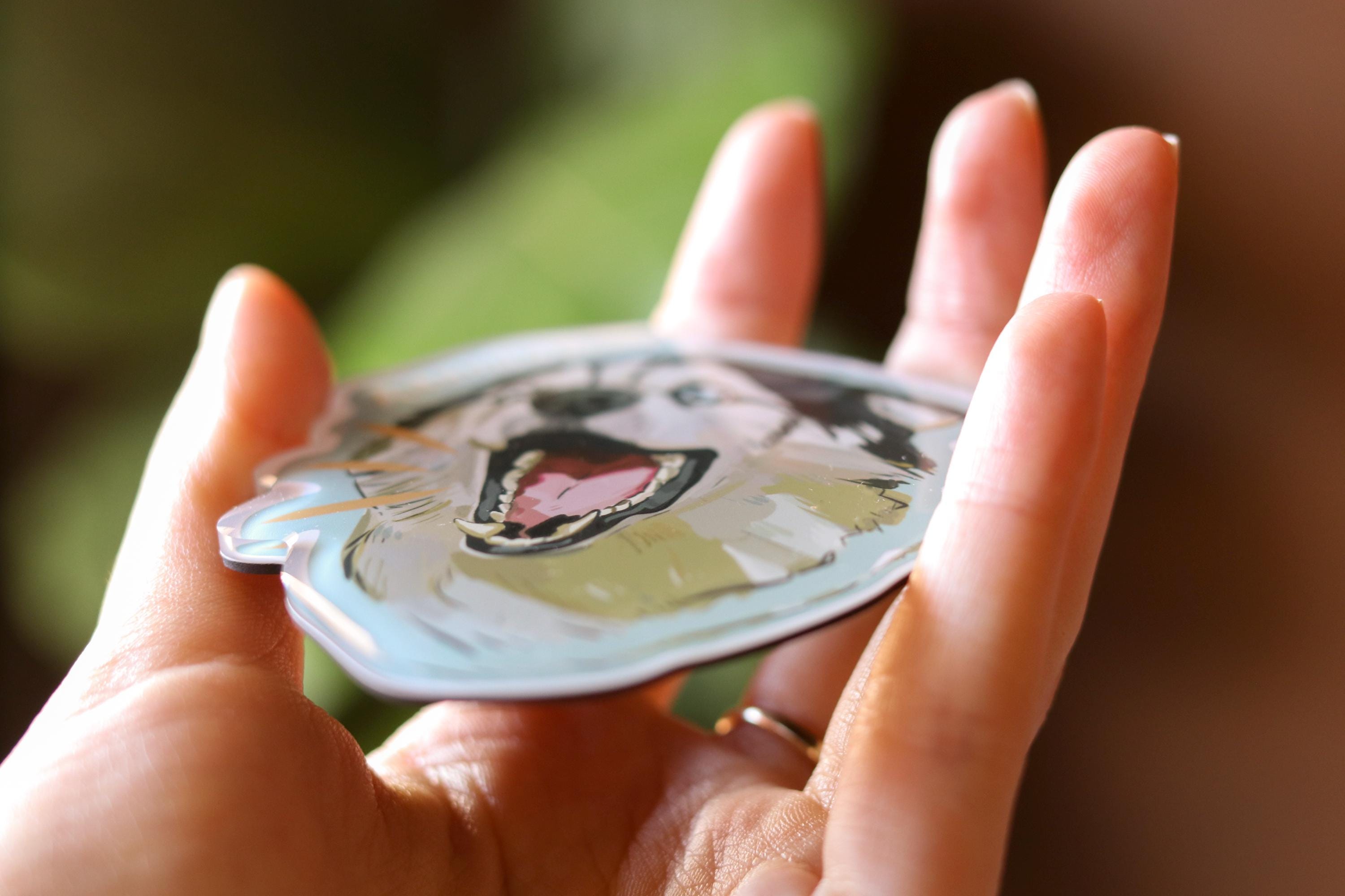 Screaming Siberian Husky Magnet | Dog Themed Epoxy magnet