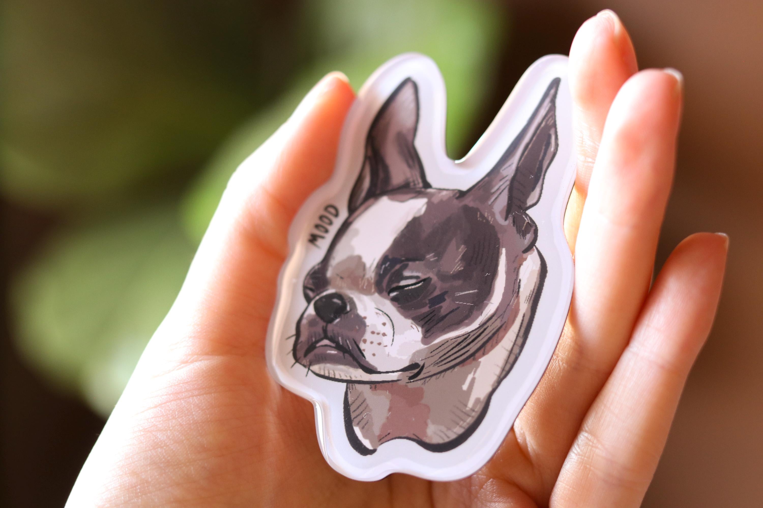 Moody French Bulldog Magnet | Dog themed Epoxy magnet