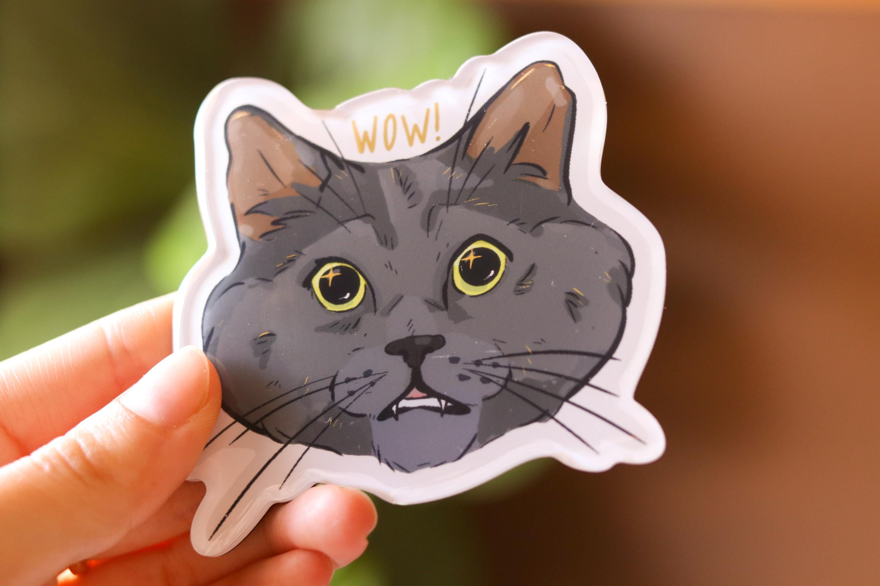 Shocked Black Cat Magnet | Epoxy Resin Magnet