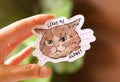 Moody Cat Magnet | " Leave Me Alone Epoxy Magnet