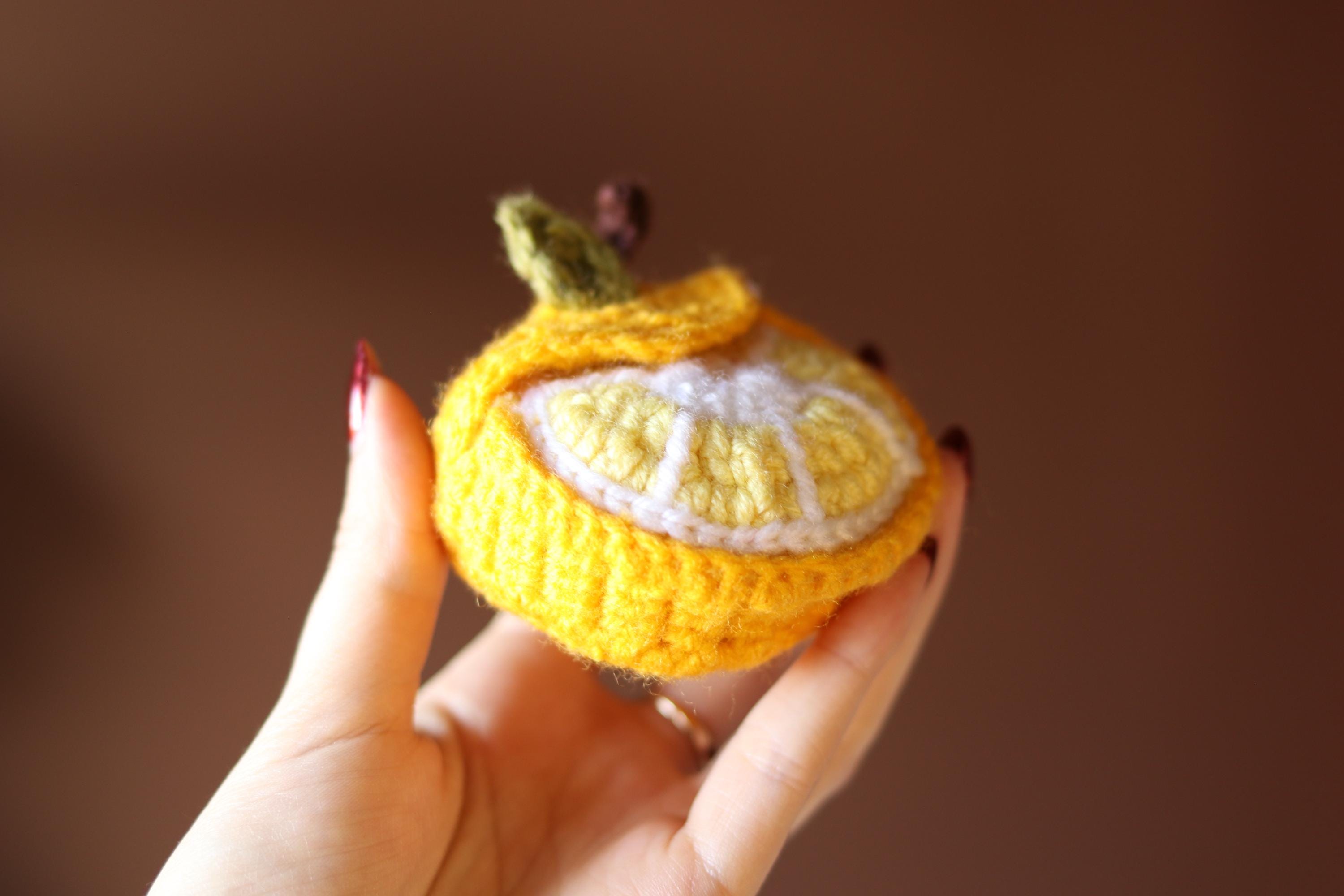 Crochet Lemon Case: AirPods Pouch & Coin Purse