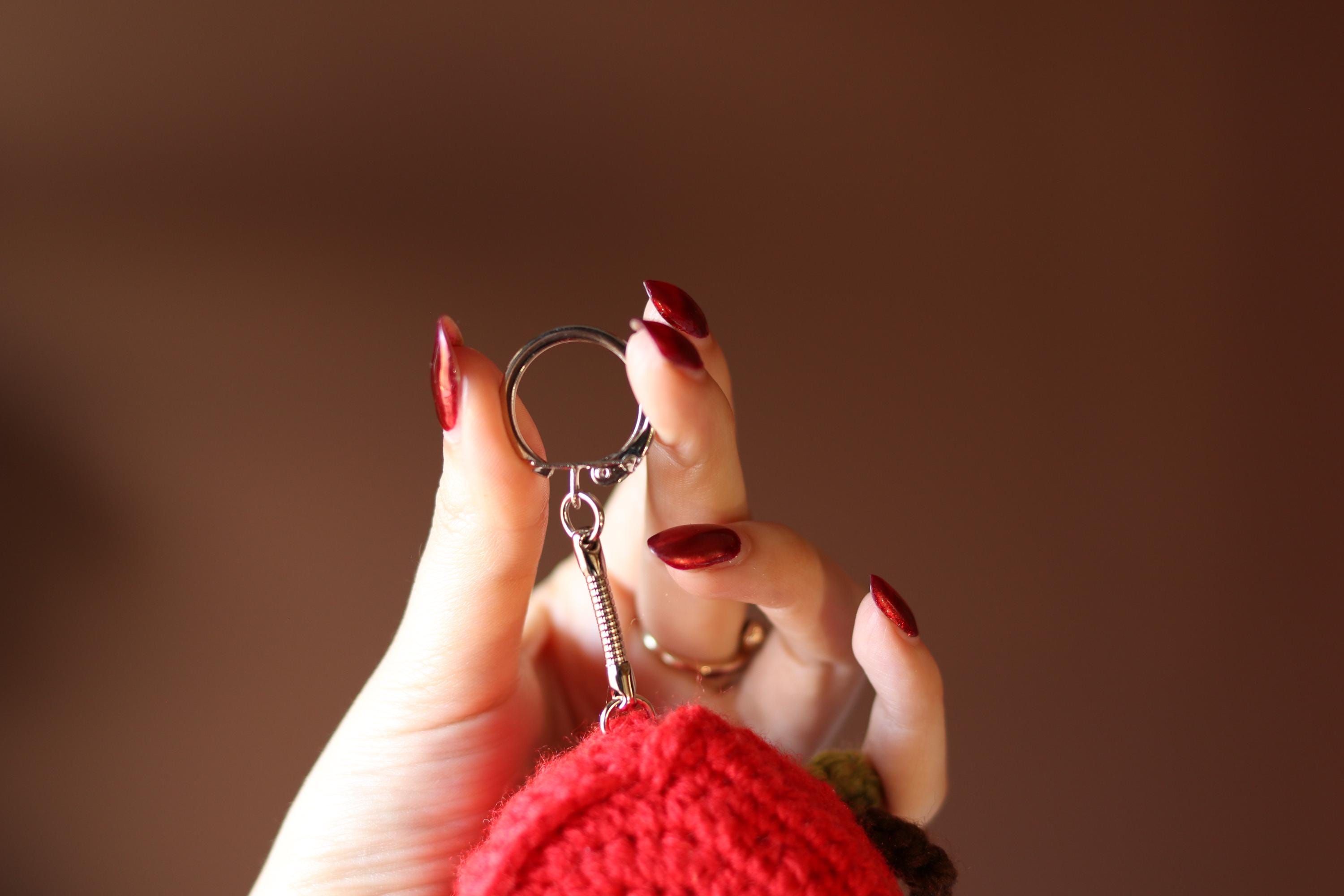 Crochet Red Apple Case: AirPods Pouch & Coin Purse