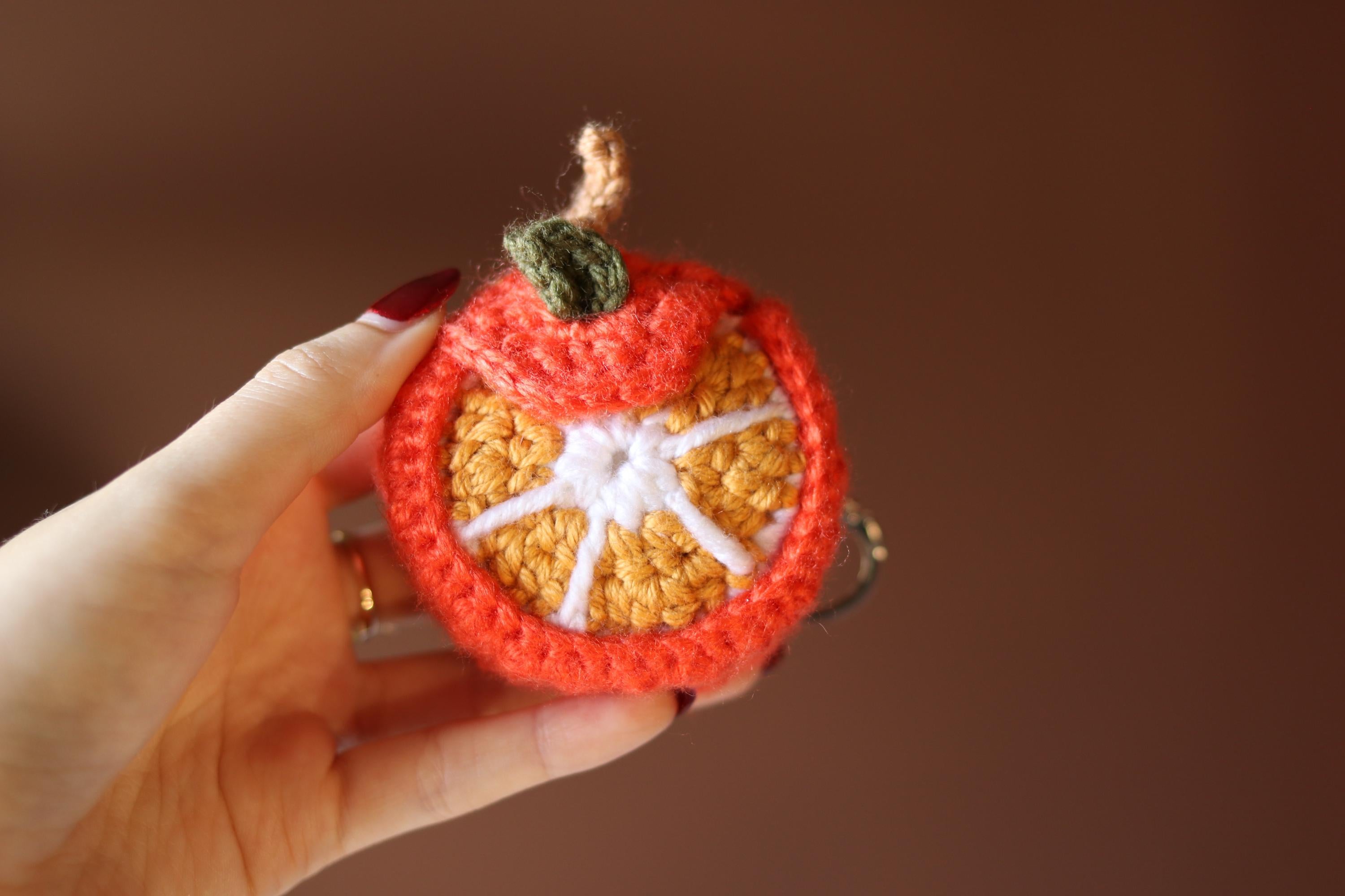 Crochet Orange Case: AirPods Pouch & Coin Purse