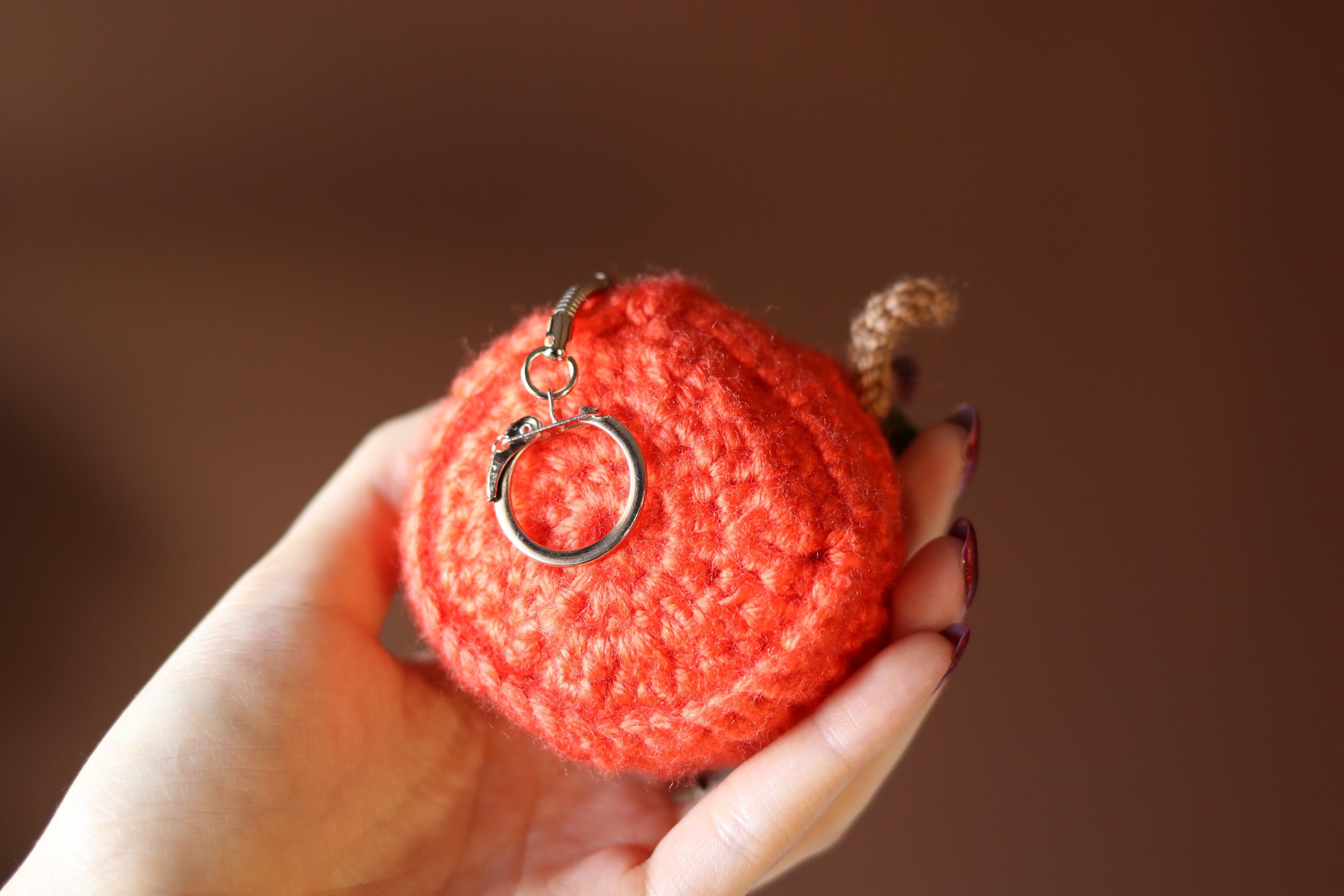 Crochet Orange Case: AirPods Pouch & Coin Purse