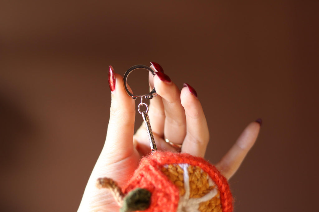 Crochet Orange Case: AirPods Pouch & Coin Purse