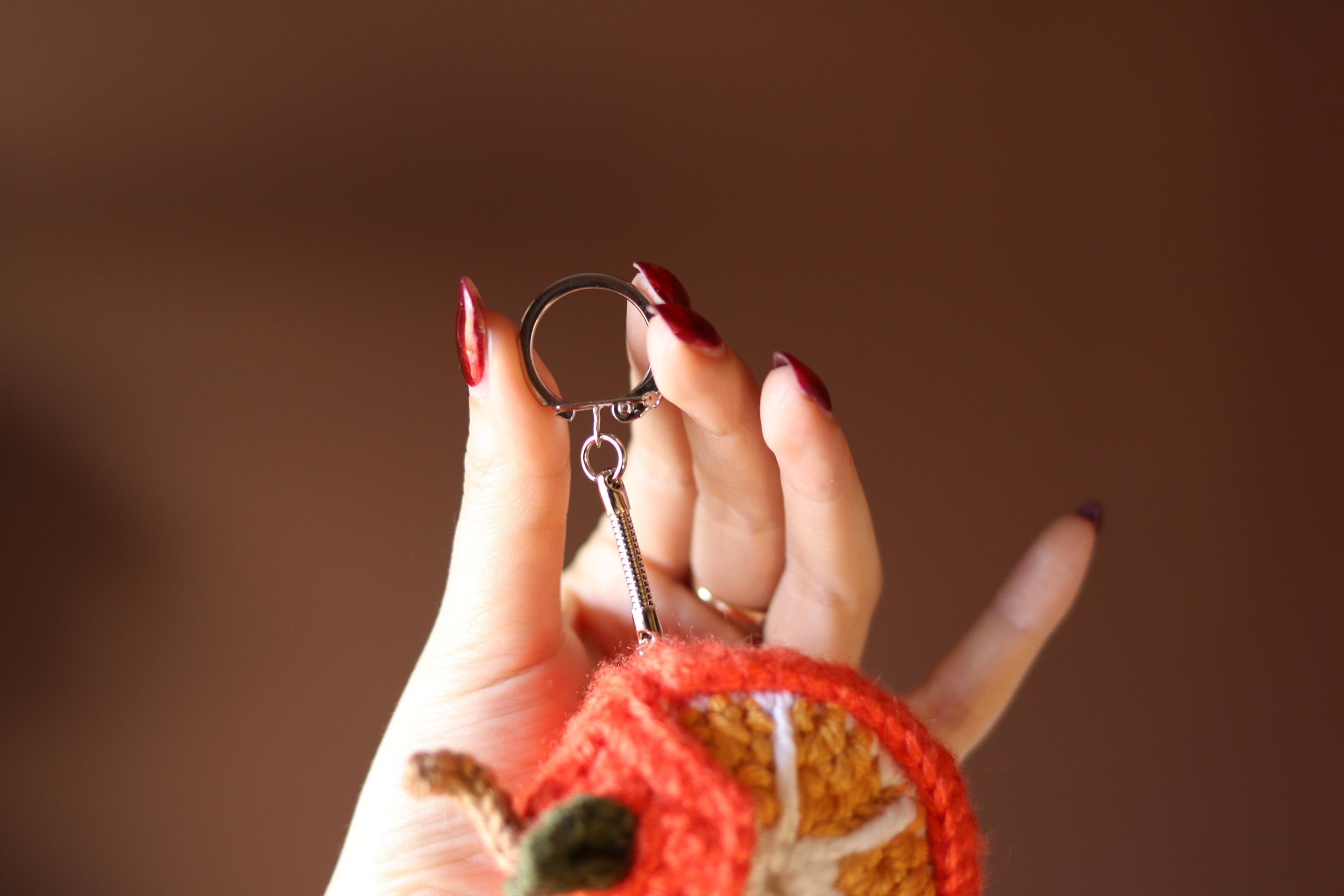 Crochet Orange Case: AirPods Pouch & Coin Purse