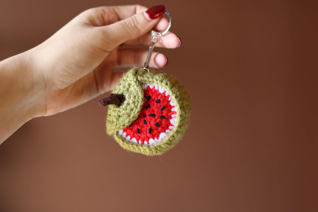 Crochet Watermelon Case: AirPods Pouch & Coin Purse