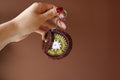 Crochet Kiwi Case: AirPods Pouch & Coin Purse