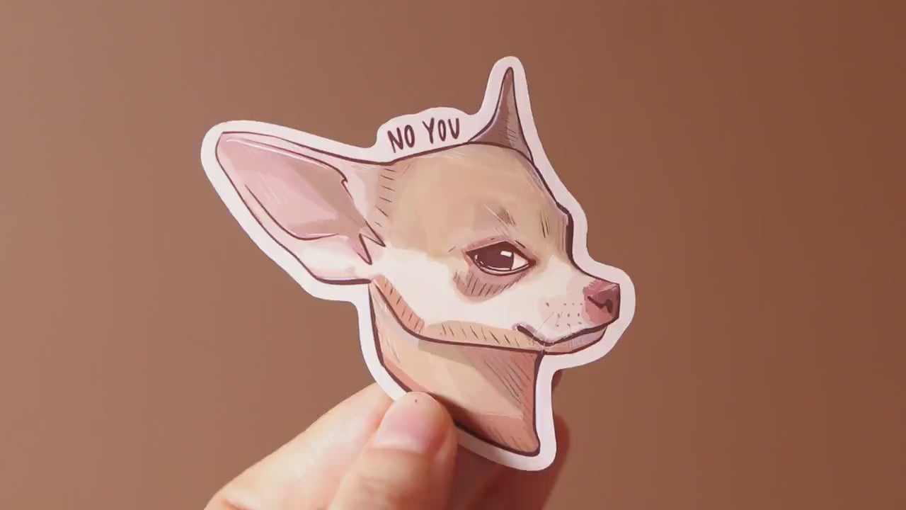 Sassy Chihuahua Vinyl Sticker: Dog Laptop Decal