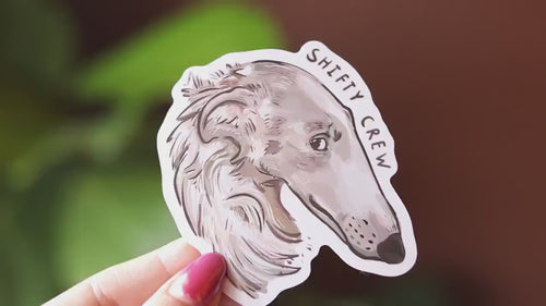 Borzoi Vinyl Sticker: "Shifty Crew" Meme Decal