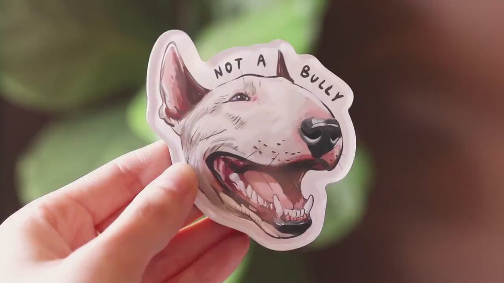 Happy Bull Terrier Magnet | Dog Themed Epoxy Magnet
